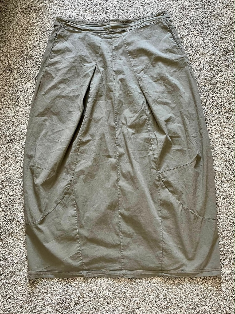 Tailored Olive Green Pencil Skirt